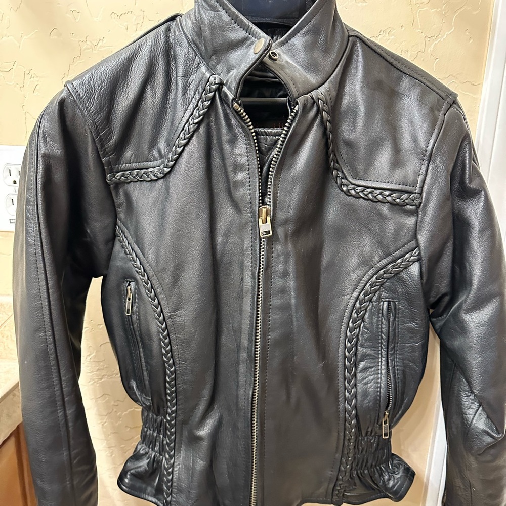 Hot Leathers Black Motorcycle Jacket
